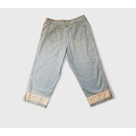 Christopher & Banks Capri Cuffed Jeans - Size 14 - Picture 3 of 6